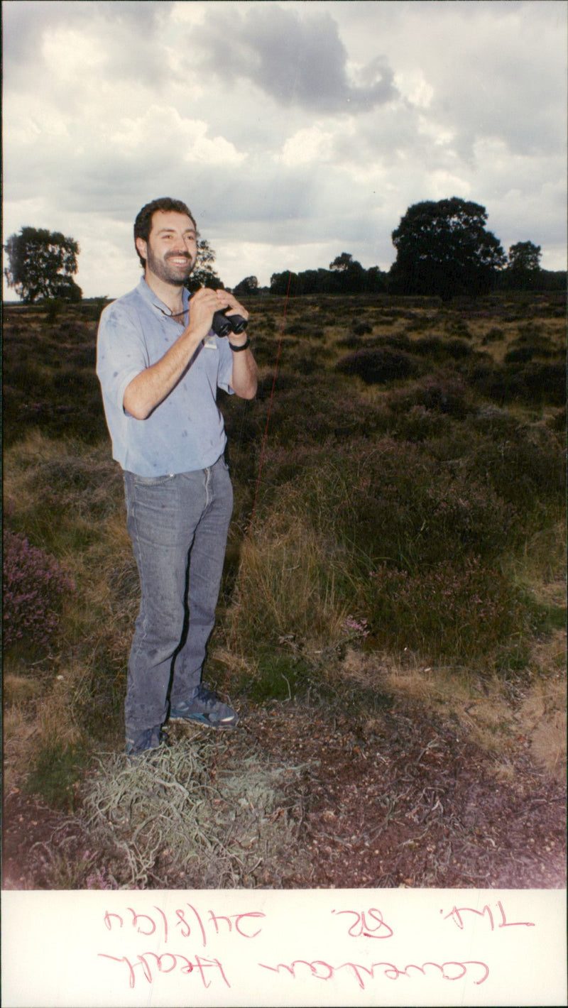 lan Wilson,summer warden at Cavenham Heath NationalNature Reserve - Vintage Photograph