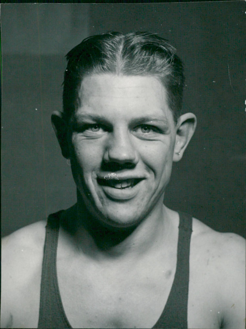 Arne Sundin "Red Worm", Boxer Heavyweight - Vintage Photograph