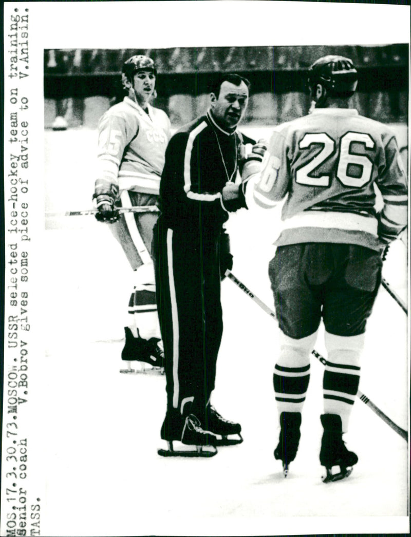 Vsevolod Bobrov, ice hockey - Vintage Photograph