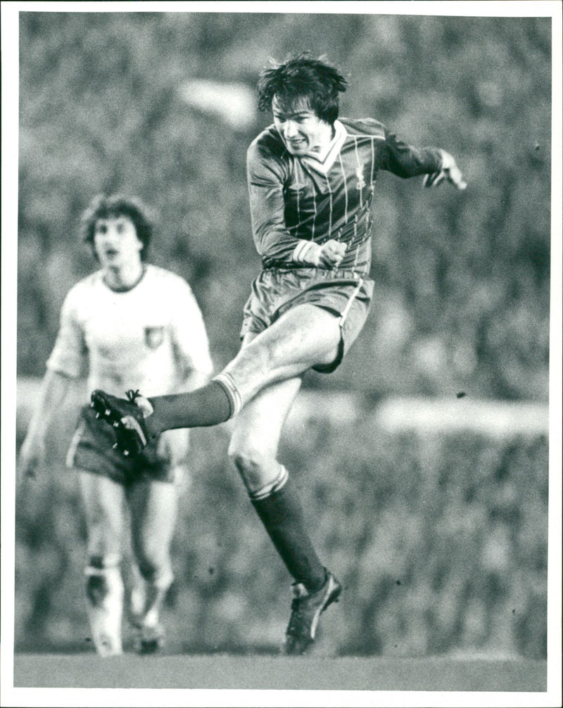 Euro Cup 1/4 final. Alan Hansen, football player Liverpool - Vintage Photograph