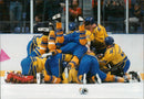 OS in Lillehammer. Ice Hockey Finals Sweden-Canada - Vintage Photograph