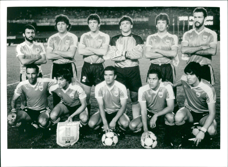 Football: Nationslag Uruguay - Vintage Photograph