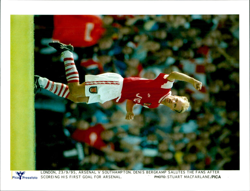 Dennis Bergkamp, ââfootball player Arsenal FC - Vintage Photograph