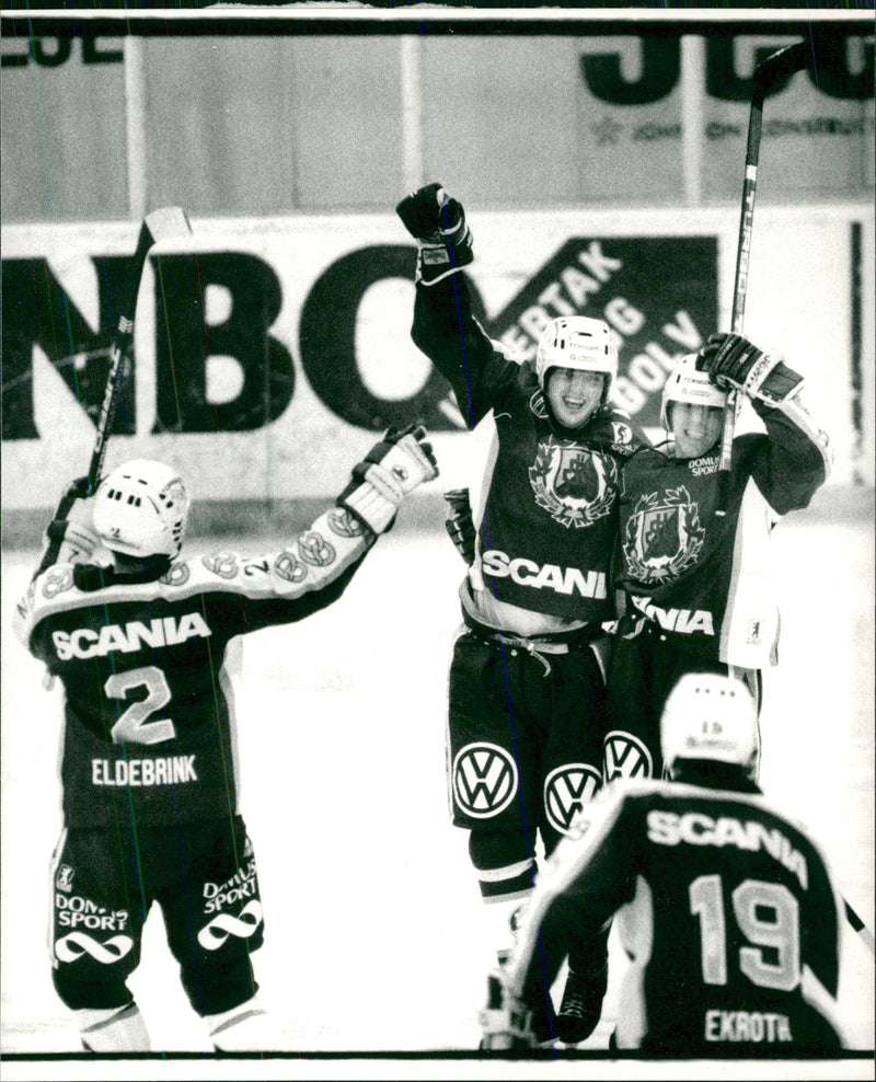 Ice Hockey SÃ¶dertÃ¤lje SK - Vintage Photograph