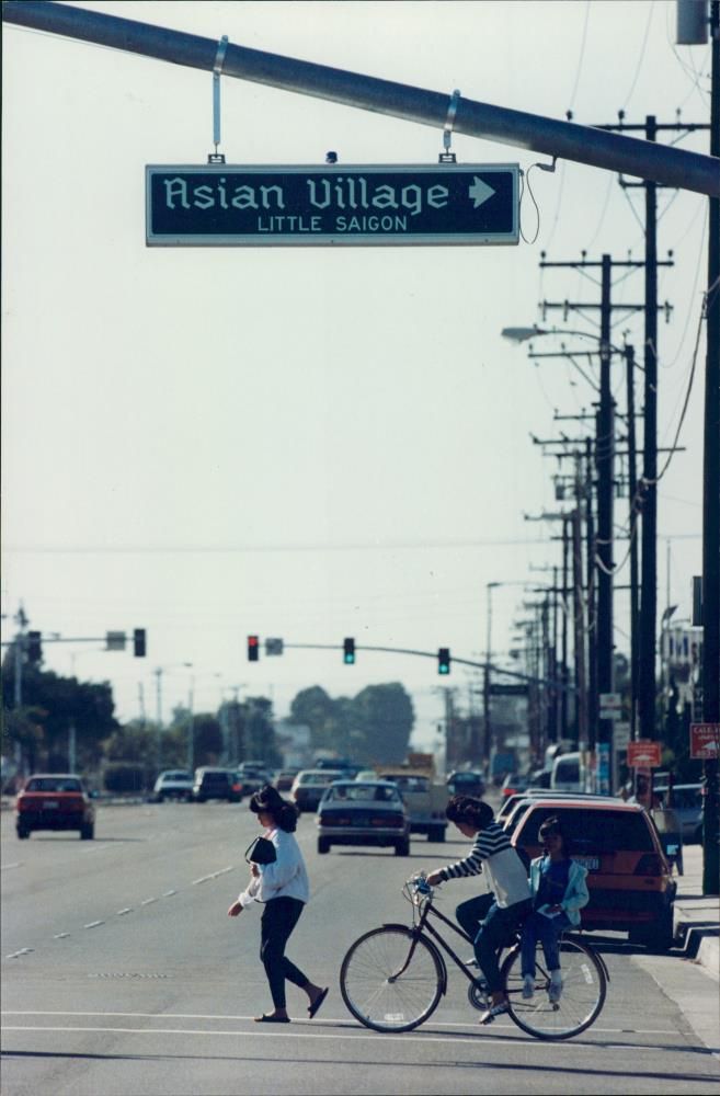 Vietnamese in the United States. Bolsa Avenue in Los Angeles - Vintage Photograph