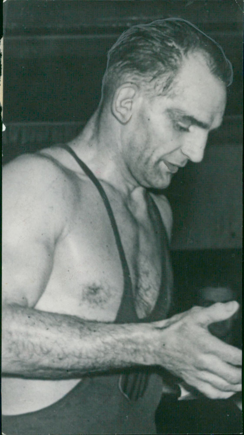 Ivar Johansson, wrestler - Year 1946 - Vintage Photograph
