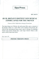 Blur appears at Zenith in Paris - Vintage Photograph