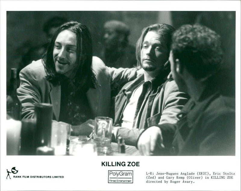 Jean-Hugues Anglade with Eric Stoltz and Gary Kemp in Killing Zoe - Vintage Photograph