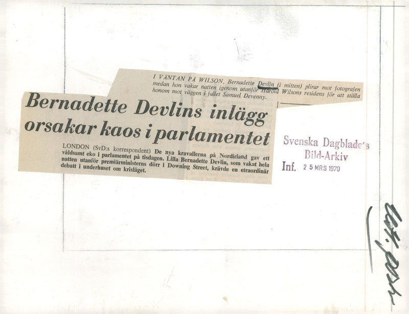 Bernadette Devlin, politician - Vintage Photograph
