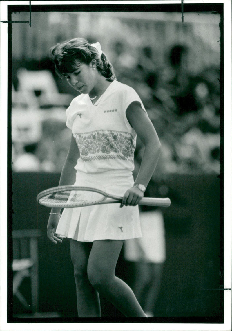 Jennifer Capriati playing tennis. - Vintage Photograph