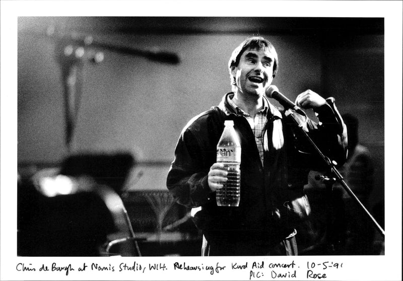 Chris De Burgh at Nomis Studio, Kurd Aid Concert - Vintage Photograph