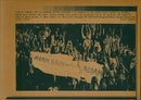 Banner Waving Audience- Kurd Aid Concert - Vintage Photograph