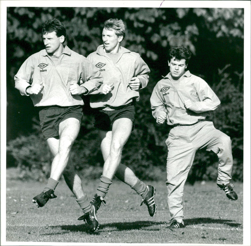 England Football Training Team - Vintage Photograph