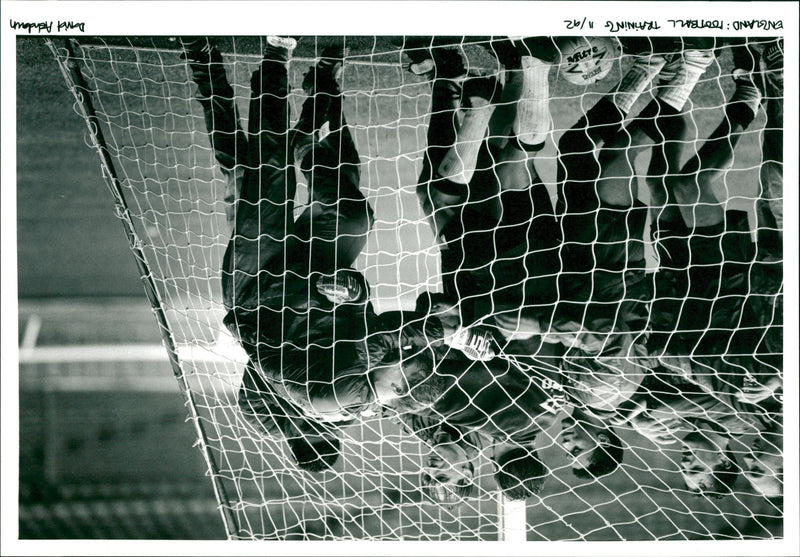 England Football Training - Vintage Photograph