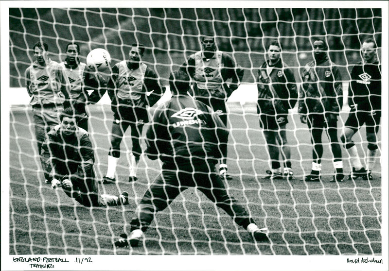 England Football Training - Vintage Photograph