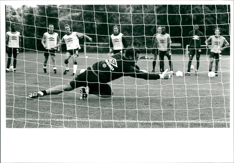 England Football Training - Vintage Photograph