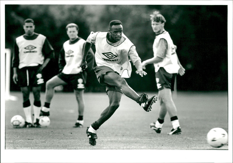 England Football Training - Vintage Photograph