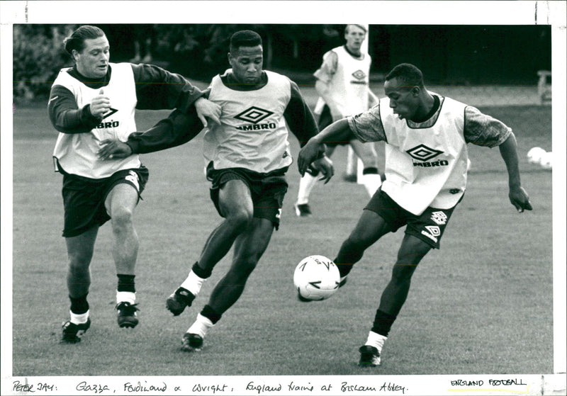 England Football Training - Vintage Photograph