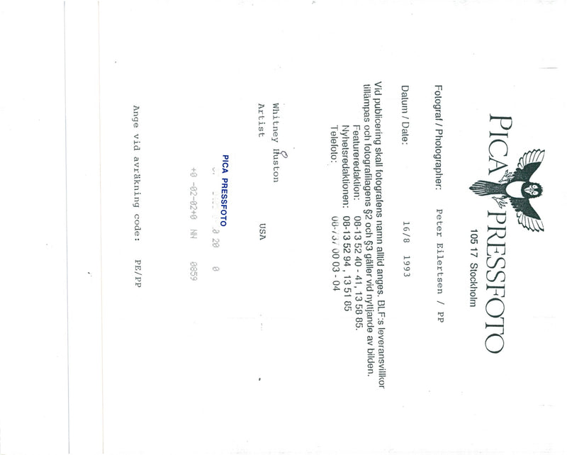 Whitney Houston - Vintage Photograph