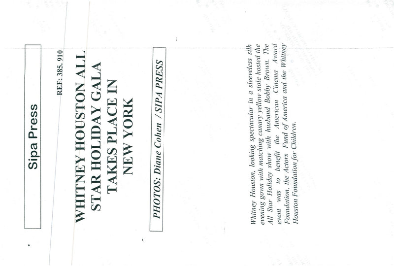 Whitney Houston - Vintage Photograph