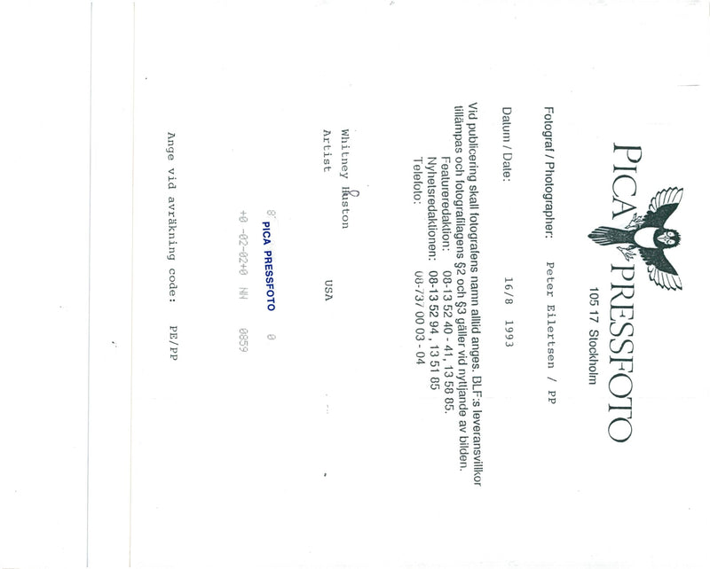 Whitney Houston - Vintage Photograph