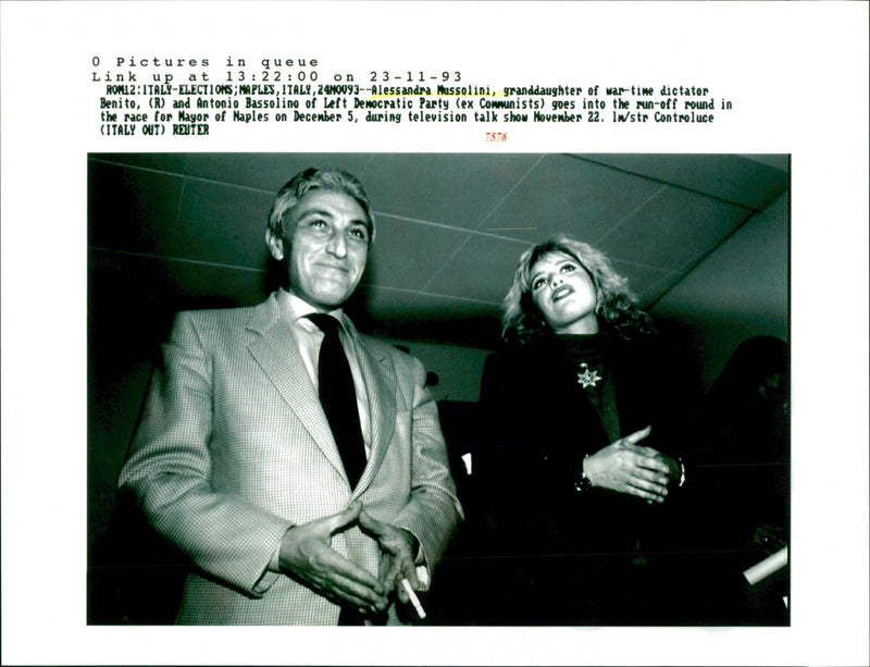 Alessandra Mussolini - Vintage Photograph