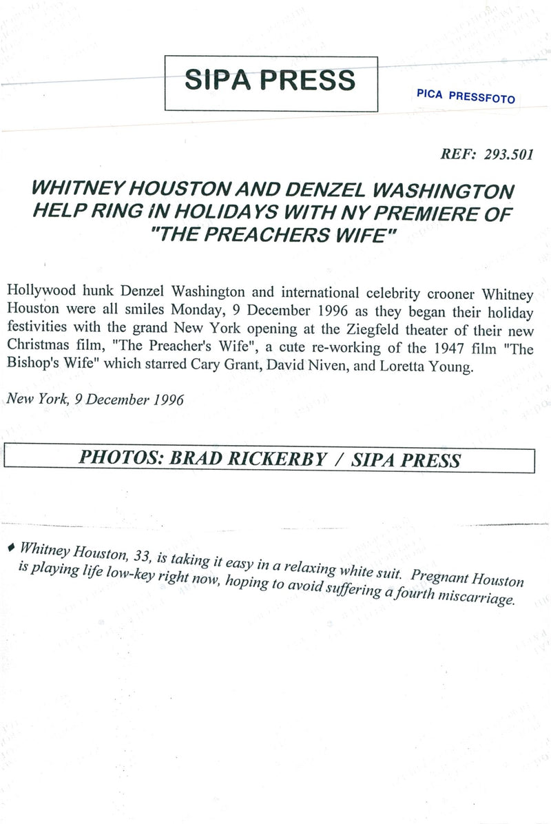 Whitney Houston singer - Vintage Photograph