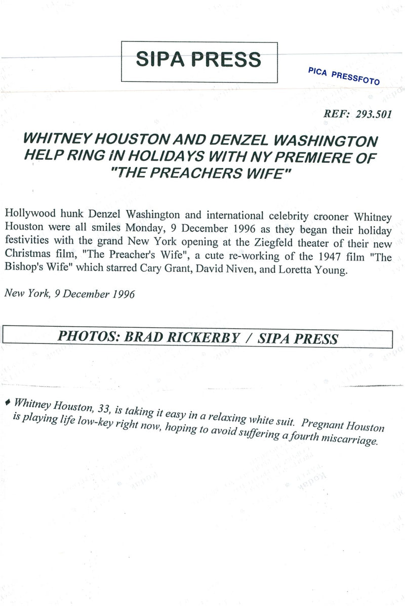 Whitney Houston singer - Vintage Photograph