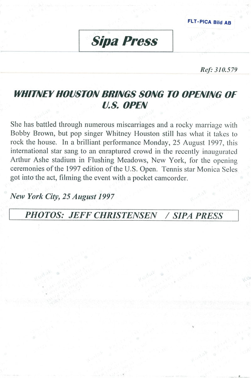 Whitney Houston singer - Vintage Photograph