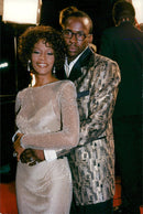 Whitney Houston singer with Bobby Brown - Vintage Photograph