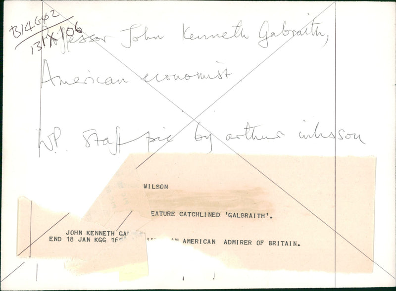 John Kenneth Galbraith - Vintage Photograph