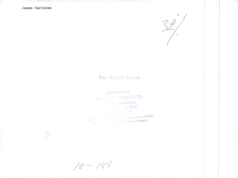 Janne Carlsson with four of his music LP's - Vintage Photograph