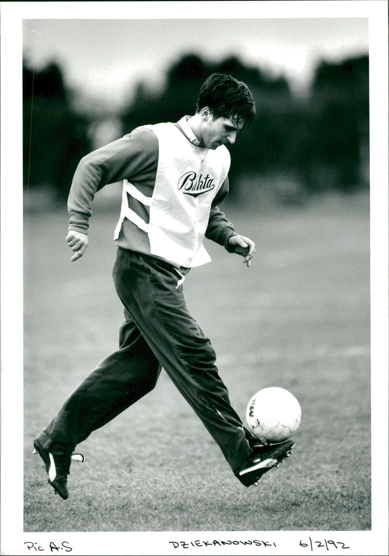 Dariusz Dziekanowski is playing. - Vintage Photograph