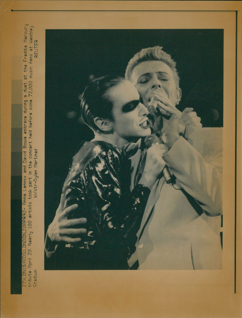 CONCERT MUSIC BOWIE SINGER DAVID - Vintage Photograph