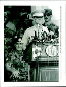 Raoul CÃ©dras is speak in front of many people. - Vintage Photograph