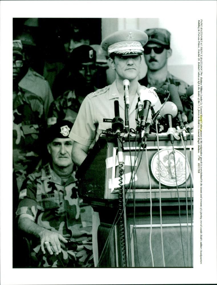 Raoul CÃ©dras is speak in front of many people. - Vintage Photograph