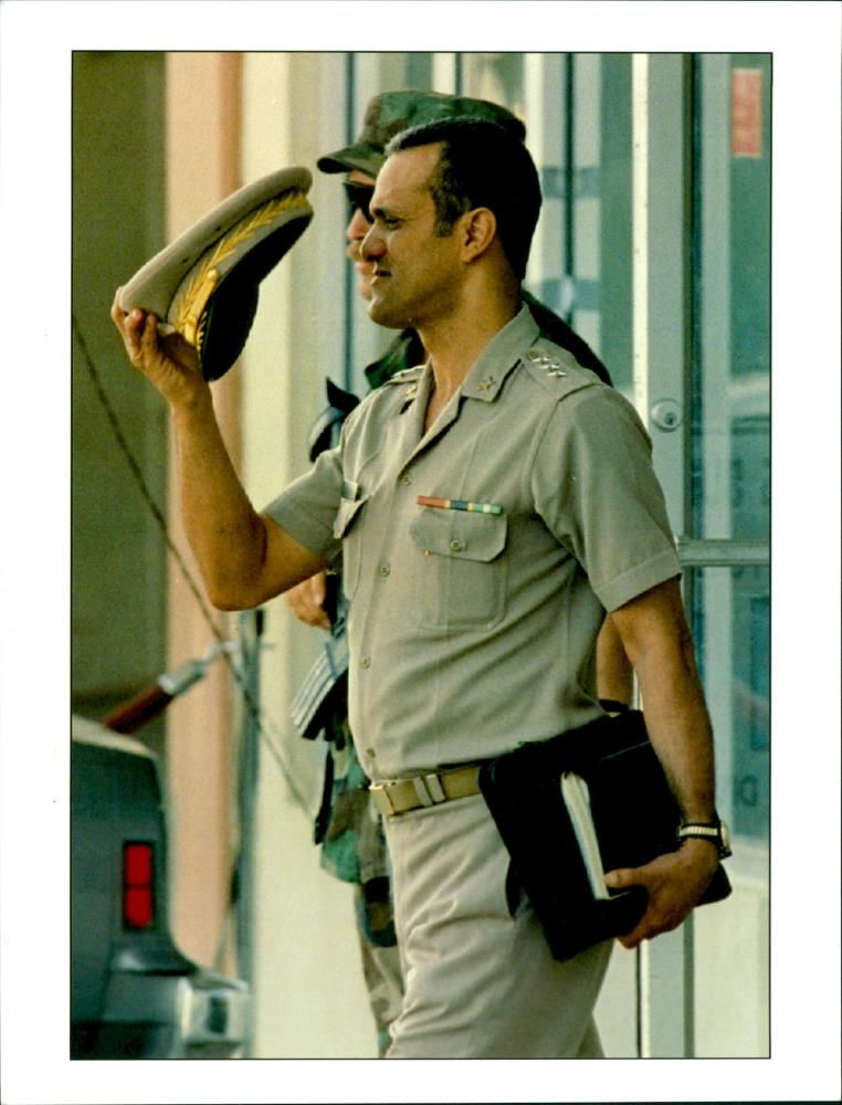 raoul cedras is standing. - Vintage Photograph