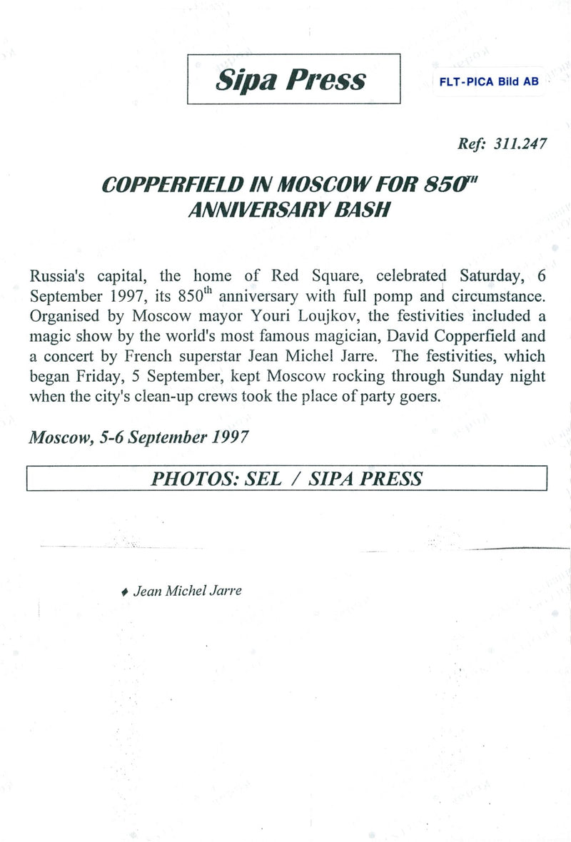 Jean-Michel Jarre, musician - Vintage Photograph