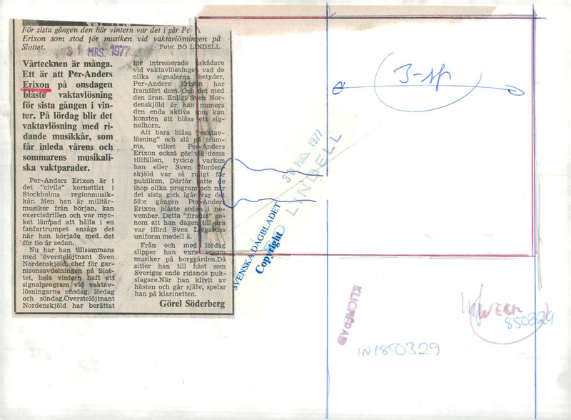 Per-Anders Erixon musician - Vintage Photograph