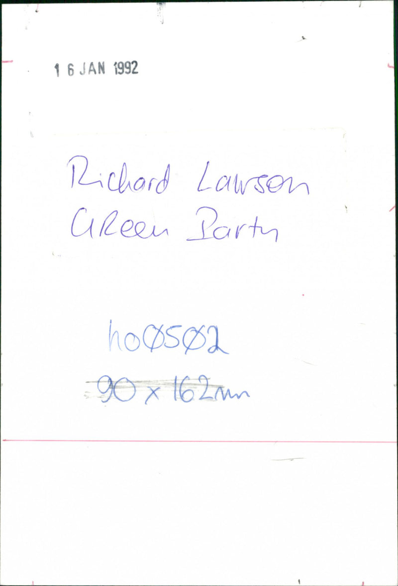 Richard Lawson (Green politician) - Vintage Photograph