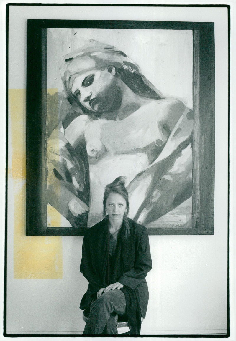Cecilia Elde with her "young woman with sickly looks and ugly breasts" - Vintage Photograph