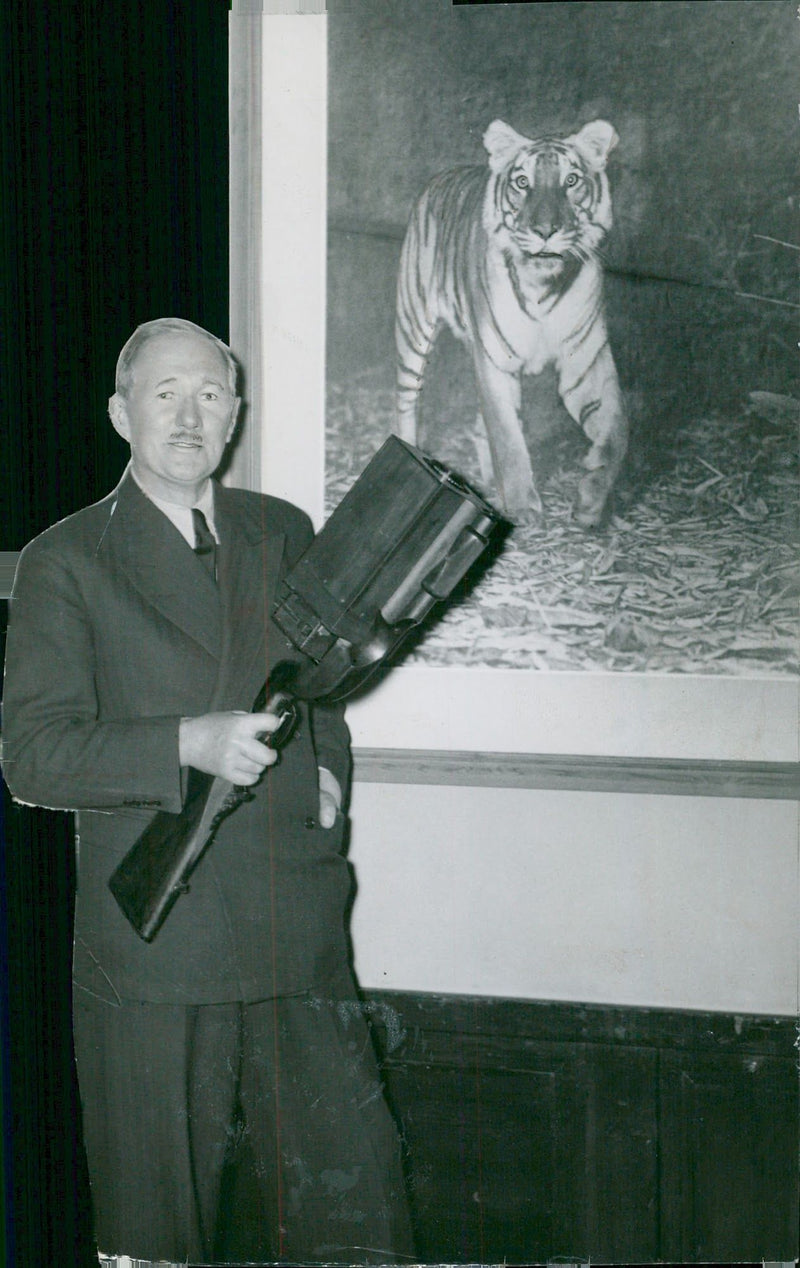 Bengt Berg, zoologist and writer at Liljevalch - Vintage Photograph