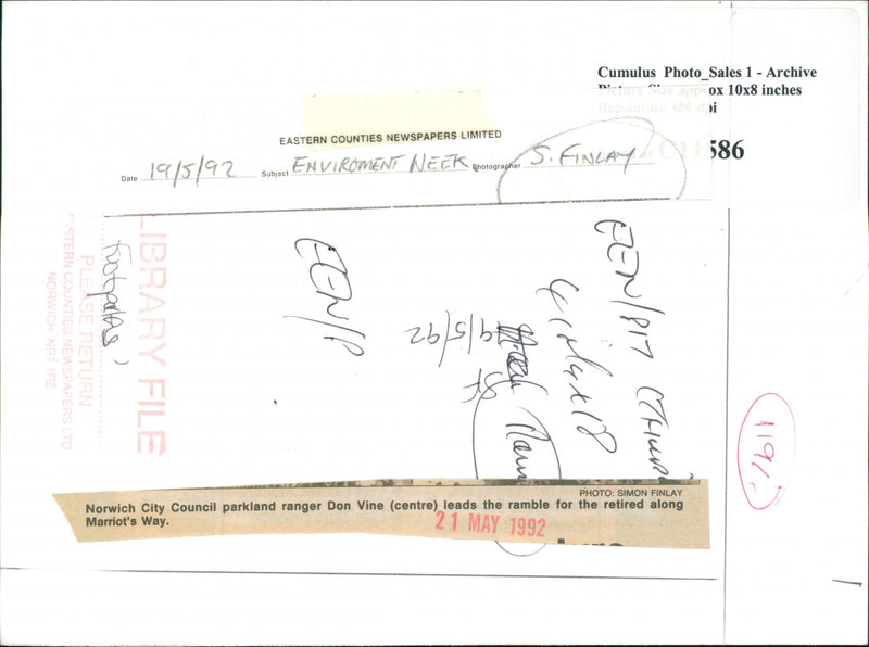 View of the nature. - Vintage Photograph