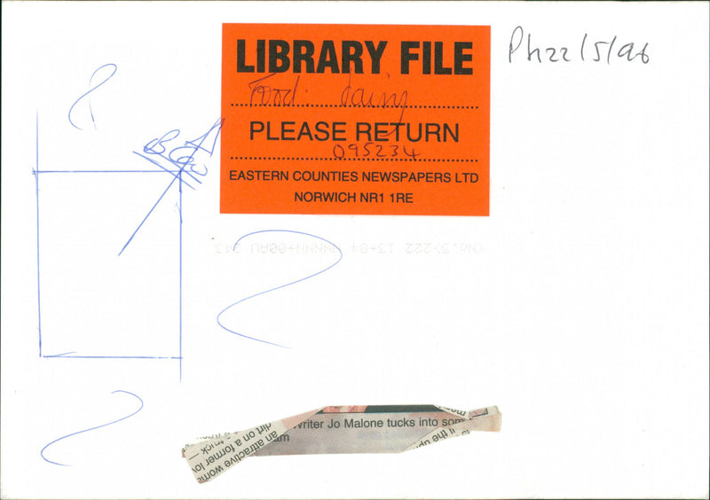 Writer Jo Malone tucks into some Cappuccino ice cream - Vintage Photograph