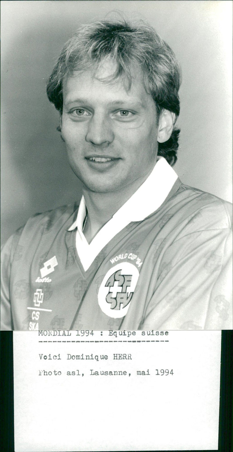 Dominique Herr, soccer player Switzerland - Vintage Photograph