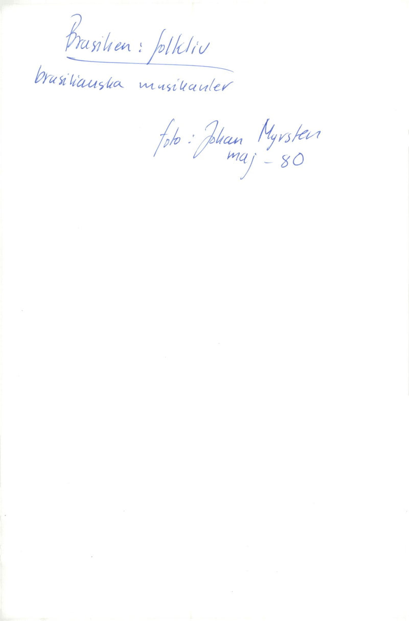 Brazilian musicians - Vintage Photograph