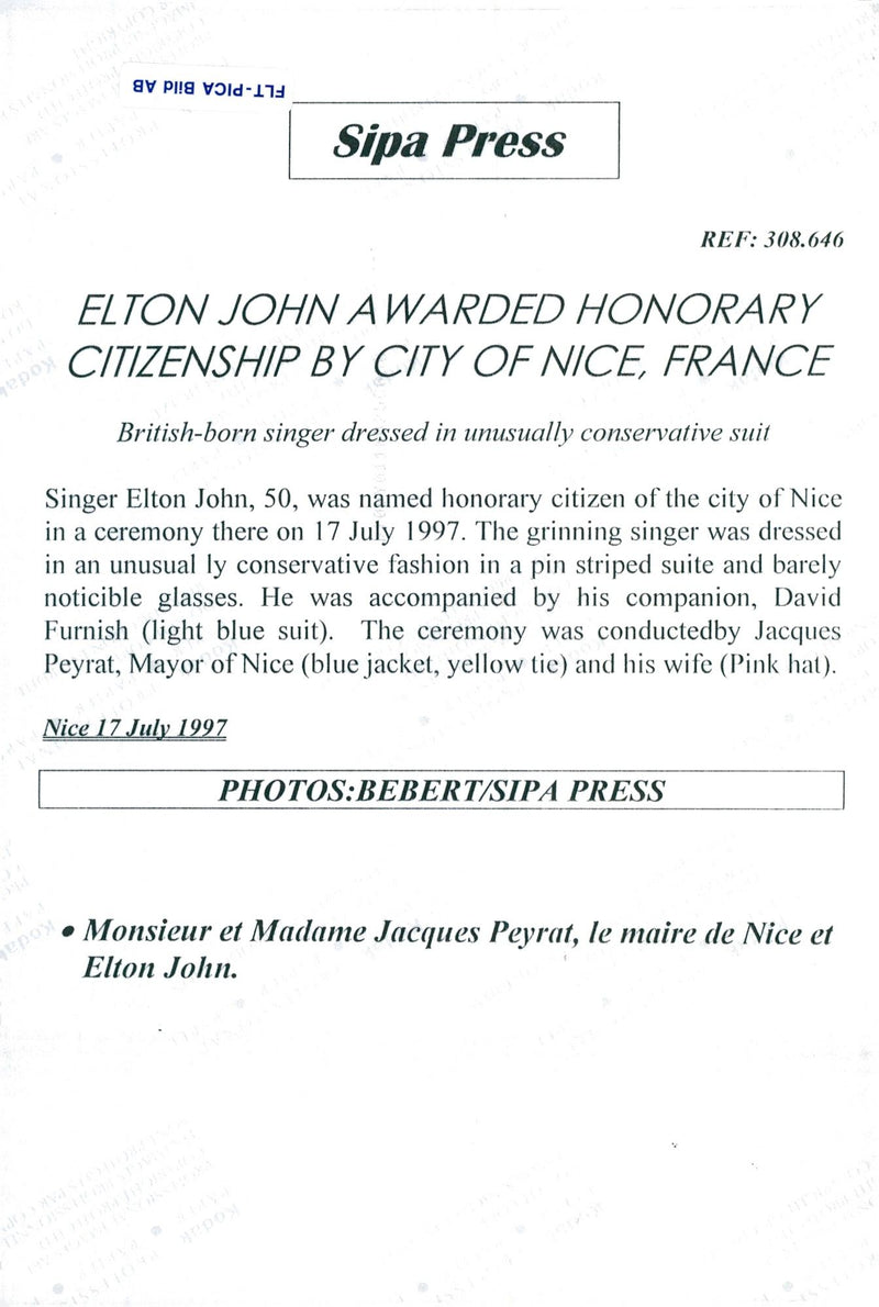 Elton John - Vintage Photograph