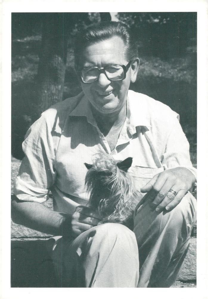 A photograph of Nils Bejerot with a personal message on the back with signature - Vintage Photograph