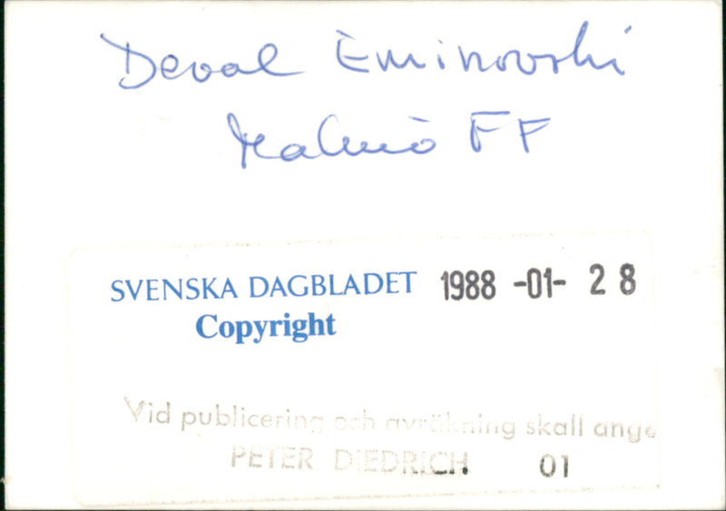 Deval Eminovski, football player MalmÃ¶ FF - Vintage Photograph