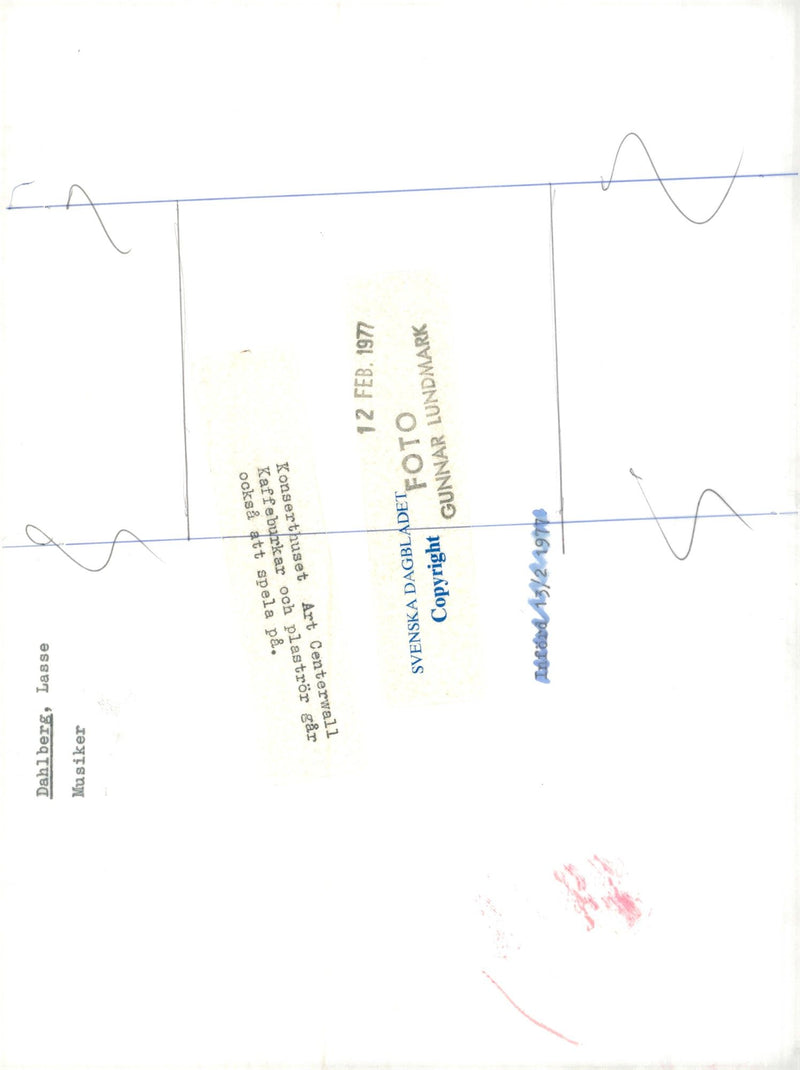 Lasse Dahlberg musician - Vintage Photograph